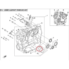 Pouzdro ložiska - kluzná pánev  CFMOTO                                                                                                                                                                                                                    