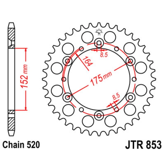 Rozeta JT YAMAHA 42 zubů                                                                                                                                                                                                                                  