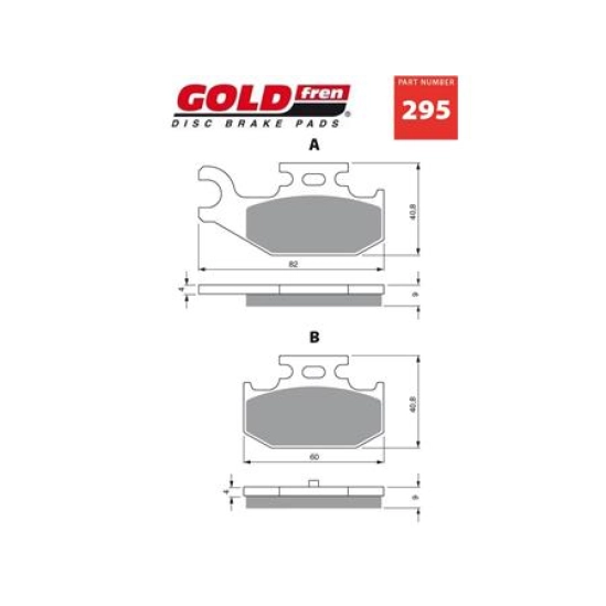 Brzdové destičky GoldFren K5 Yamaha Raptor 700 06-12 zadní                                                                                                                                                                                                