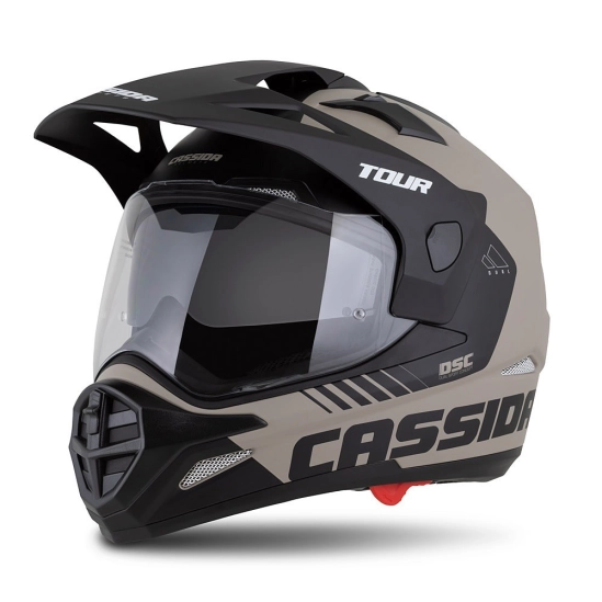 Helma Cassida Tour 2.0 Dual (PÍSKOVÁ/ČERNÁ)  plexi s přípravou pro Pinlock